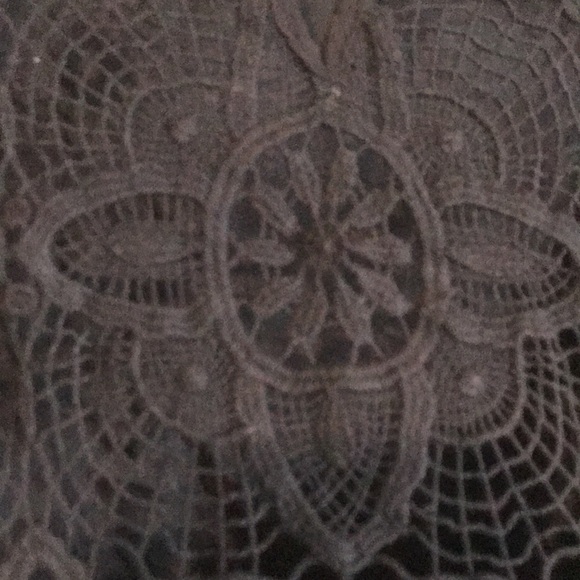 Twelfth street by Cynthia Vincent back lace crochet long sleeve shift dress L - Picture 7 of 11